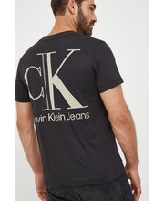 T-shirt - koszulka męska t-shirt bawełniany kolor czarny z aplikacją - Answear.com Calvin Klein Jeans