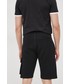 Krótkie spodenki męskie Calvin Klein Jeans szorty bawełniane męskie kolor czarny