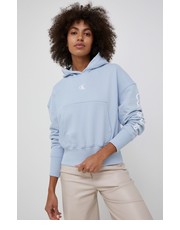 Bluza Bluza bawełniana damska z kapturem z nadrukiem - Answear.com Calvin Klein Jeans