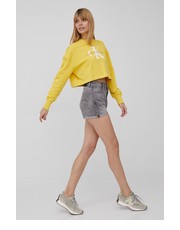 Bluza bluza bawełniana damska kolor żółty z nadrukiem - Answear.com Calvin Klein Jeans