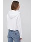 Bluza Calvin Klein Jeans bluza bawełniana damska kolor biały z kapturem z nadrukiem
