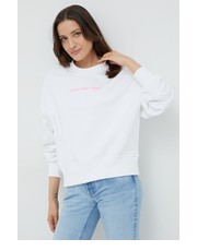 Bluza bluza bawełniana damska kolor biały z nadrukiem - Answear.com Calvin Klein Jeans