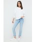 Bluza Calvin Klein Jeans bluza bawełniana damska kolor biały z nadrukiem