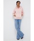 Bluza Calvin Klein Jeans bluza damska kolor różowy z kapturem z aplikacją