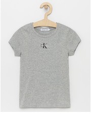Koszulka T-shirt bawełniany dziecięcy kolor szary - Answear.com Calvin Klein Jeans