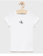 Koszulka t-shirt bawełniany dziecięcy kolor biały - Answear.com Calvin Klein Jeans