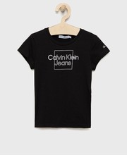 Koszulka t-shirt bawełniany dziecięcy kolor czarny - Answear.com Calvin Klein Jeans