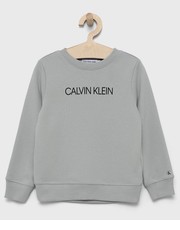 Bluza Bluza bawełniana dziecięca kolor szary z nadrukiem - Answear.com Calvin Klein Jeans
