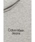 Bluza Calvin Klein Jeans bluza dziecięca kolor szary z kapturem melanżowa