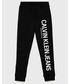 Spodnie Calvin Klein Jeans Spodnie bawełniane dziecięce kolor czarny z nadrukiem