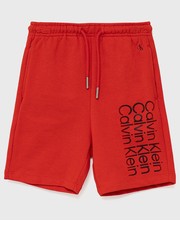 Spodnie szorty bawełniane dziecięce kolor czerwony - Answear.com Calvin Klein Jeans