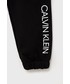 Spodnie Calvin Klein Jeans dres bawełniany dziecięcy kolor czarny