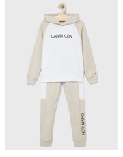 Spodnie dres bawełniany dziecięcy kolor beżowy - Answear.com Calvin Klein Jeans
