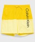 Spodnie Calvin Klein Jeans szorty kąpielowe dziecięce kolor żółty