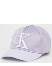 Czapka dziecięca czapka dziecięca kolor fioletowy z aplikacją - Answear.com Calvin Klein Jeans