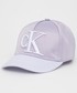 Czapka dziecięca Calvin Klein Jeans czapka dziecięca kolor fioletowy z aplikacją