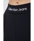 Legginsy Calvin Klein Jeans legginsy damskie kolor czarny gładkie