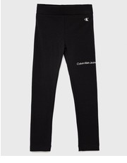 Legginsy legginsy dziecięce kolor czarny z nadrukiem - Answear.com Calvin Klein Jeans