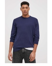 Sweter męski Sweter bawełniany męski kolor granatowy lekki - Answear.com Wrangler