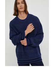 Sweter męski sweter bawełniany męski kolor granatowy ciepły - Answear.com Wrangler