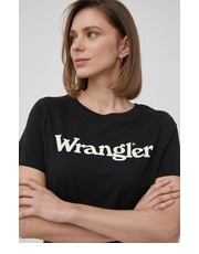 Bluzka t-shirt bawełniany kolor czarny - Answear.com Wrangler