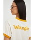 Bluzka Wrangler t-shirt bawełniany kolor beżowy