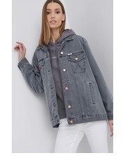 Kurtka kurtka jeansowa damska kolor szary przejściowa oversize - Answear.com Wrangler