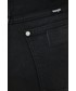Spodnie Wrangler szorty jeansowe damskie kolor czarny gładkie high waist