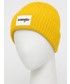 Czapka Wrangler czapka kolor żółty z grubej dzianiny
