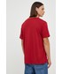 T-shirt - koszulka męska Wrangler t-shirt bawełniany kolor czerwony z nadrukiem