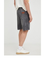 Krótkie spodenki męskie szorty jeansowe męskie kolor szary - Answear.com Wrangler