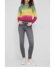 Jeansy jeansy HIGH RISE SKINNY VINTAGE GREY damskie high waist - Answear.com Wrangler