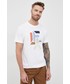 T-shirt - koszulka męska s.Oliver t-shirt bawełniany kolor biały z nadrukiem