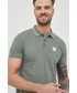 T-shirt - koszulka męska s.Oliver polo bawełniane kolor zielony gładki