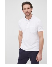 T-shirt - koszulka męska polo męski kolor biały gładki - Answear.com Geox