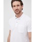 T-shirt - koszulka męska Geox polo męski kolor biały gładki