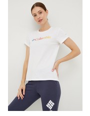 Bluzka t-shirt sportowy Sun Trek kolor biały - Answear.com Columbia