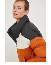 Kurtka kurtka damska kolor pomarańczowy zimowa oversize - Answear.com Columbia