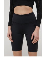 Spodnie szorty sportowe Windgates damskie kolor czarny gładkie high waist - Answear.com Columbia