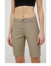 Spodnie szorty outdoorowe Silver Ridge 2.0 damskie kolor zielony gładkie medium waist - Answear.com Columbia