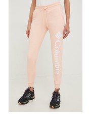 Spodnie spodnie damskie kolor różowy z nadrukiem - Answear.com Columbia