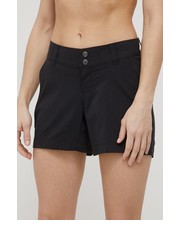 Spodnie szorty damskie kolor granatowy gładkie medium waist - Answear.com Columbia