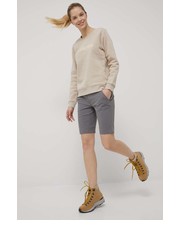 Spodnie szorty outdoorowe Saturday Trail damskie kolor szary gładkie medium waist - Answear.com Columbia