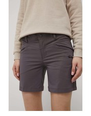 Spodnie szorty outdoorowe Peak to Point damskie kolor szary gładkie medium waist - Answear.com Columbia
