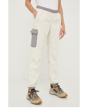 Spodnie spodnie dresowe damskie kolor beżowy gładkie - Answear.com Columbia