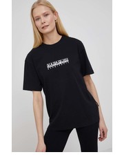 Bluzka t-shirt bawełniany kolor czarny - Answear.com Napapijri