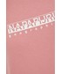 Bluzka Napapijri t-shirt bawełniany kolor różowy