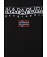T-shirt - koszulka męska Napapijri t-shirt bawełniany kolor czarny z aplikacją
