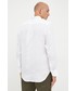 Koszula męska Gant koszula lniana męska kolor biały regular z kołnierzykiem button-down
