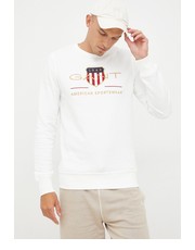 Bluza męska bluza męska kolor biały z aplikacją - Answear.com Gant